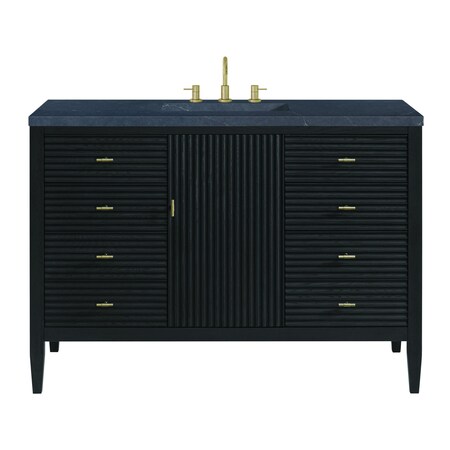 James Martin Vanities 48'' Vanity, Carbon Oak w/ 3 CM Charcoal Soapstone Quartz Top 485-V48-CBO-3CSP